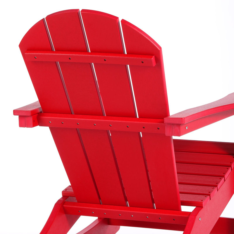 Chaise Adirondack berçante en PEHD Laguna, Rouge