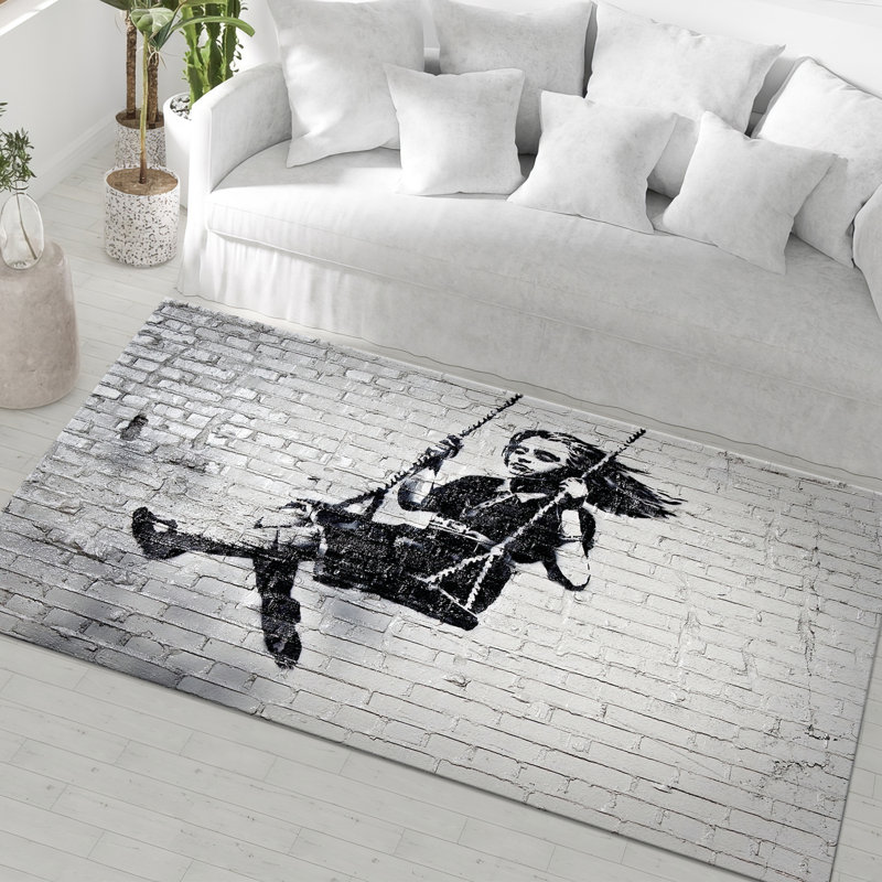 Exquisite Soft Pile Rug with Eye-Catching Geometric Print Ideal for Enhancing Your Living Space with Its Unique Design and Comfort