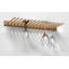 Danyia Solid Wood Wall Mounted Wine Glass Rack in Natural