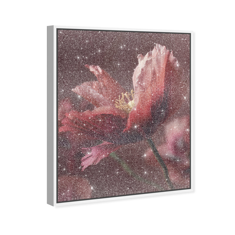 Merlot Blush Blossom II Floral & Botanical Canvas Print by Oliver Gal, Black Frame, 16 x 20, 31"H x 37"W, White Floater Frame