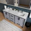 Meuble-lavabo double l 72 po x P 22 po avec plateau blanc et miroirs 30 po Ziva-128094240-46754839