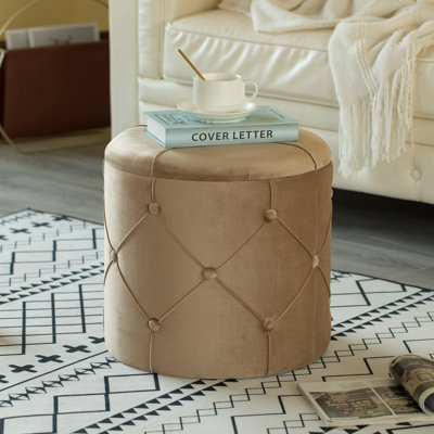 Hanes Velvet Ottoman