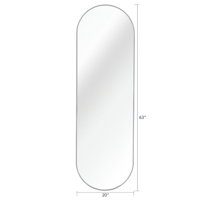 Miroir de salle de bain ou miroir de salle de bain argenté 63 X 20IN