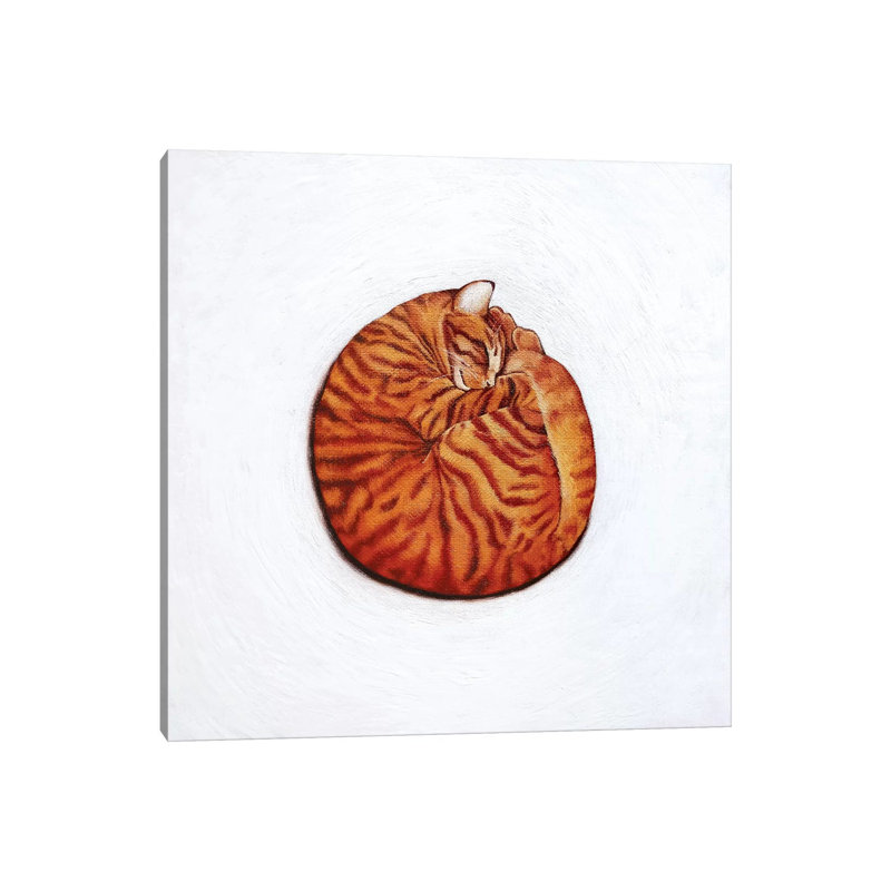 Round Peg 1 Piece Painting on Canvas, 30.48 cm H x 30.48 cm W, Wrapped Canvas