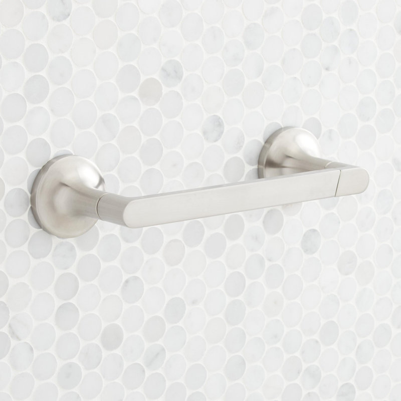 Lentz Wall Mounted Pivoting Toilet Paper Holder, Brushed Nickel