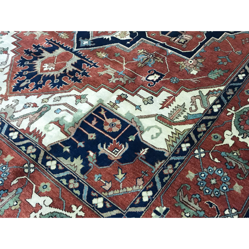 Hand-Knotted High-Quality Rust Area Rug