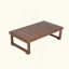 Table basse d'extérieur en bois d'acacia rustique avec un design à lattes et des pieds de traîneau, parfaite pour améliorer les rassemblements de patio et la durabilité.-315258612