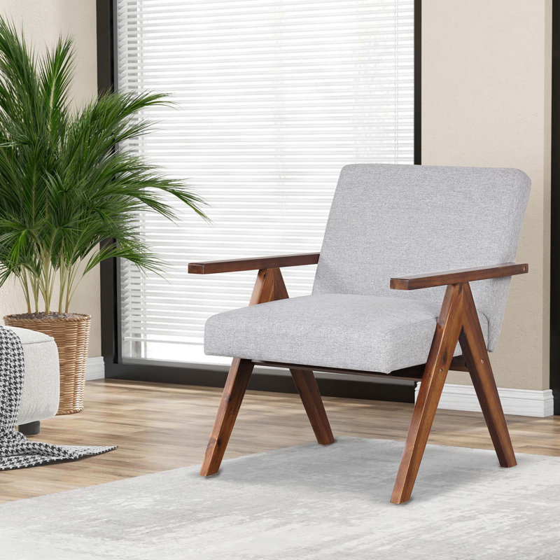 Fauteuil de 27 po de large Lacora, Lin gris