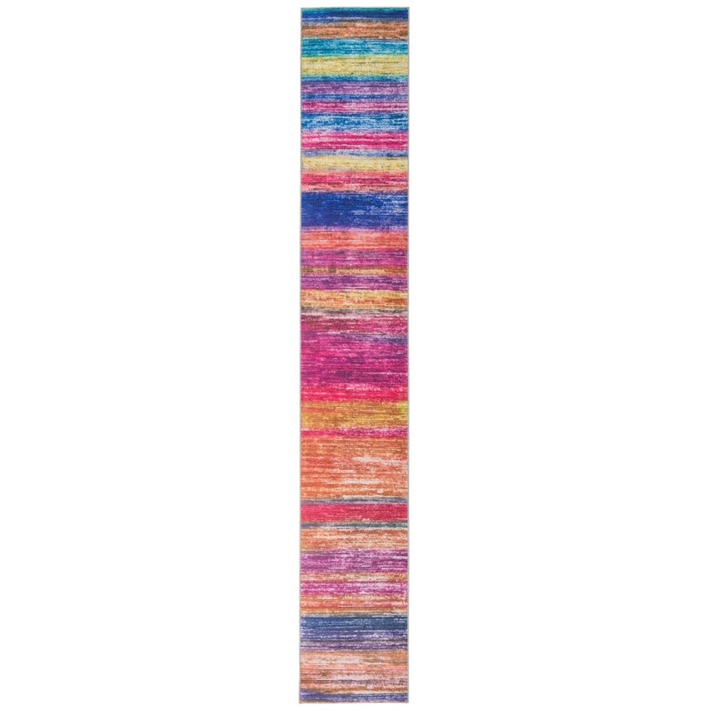 Ikhasa Chenille Abstract Indoor Rug, Runner 2'6" x 16'