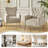 Consolata 37" H Velvet Wingback Chair with Button Tufting and Metal Legs-1272440857