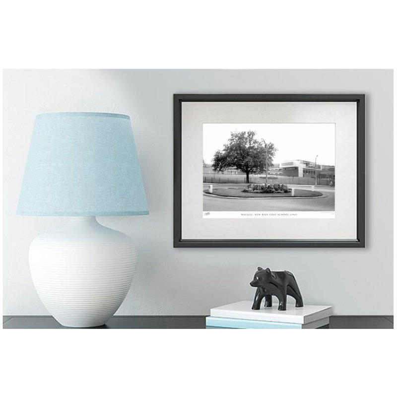 Walsall, New Blue Coat School C1965 - Single Picture Frame Print, 40cm H x 50cm W x 2.3cm D
