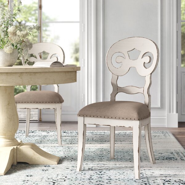 King Louis Back Side Chair Laurel Foundry Modern Farmhouse Frame Color: Black , Upholstery Color: Rustic Gray