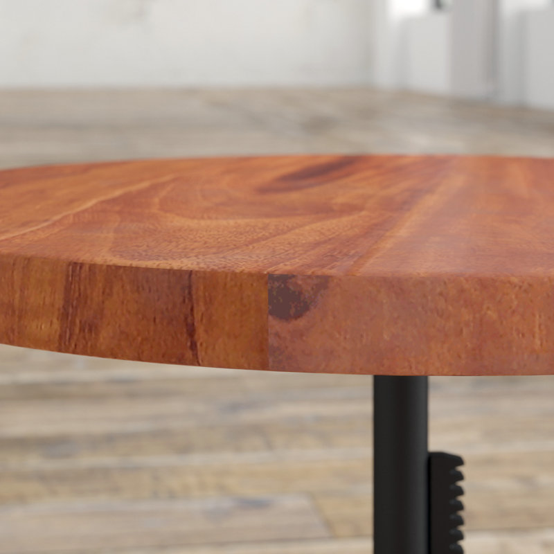 Pedestal End Table, Chestnut