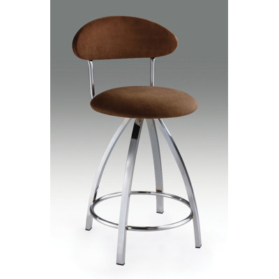 Upholstered Microfiber / Microsuede Counter Stool