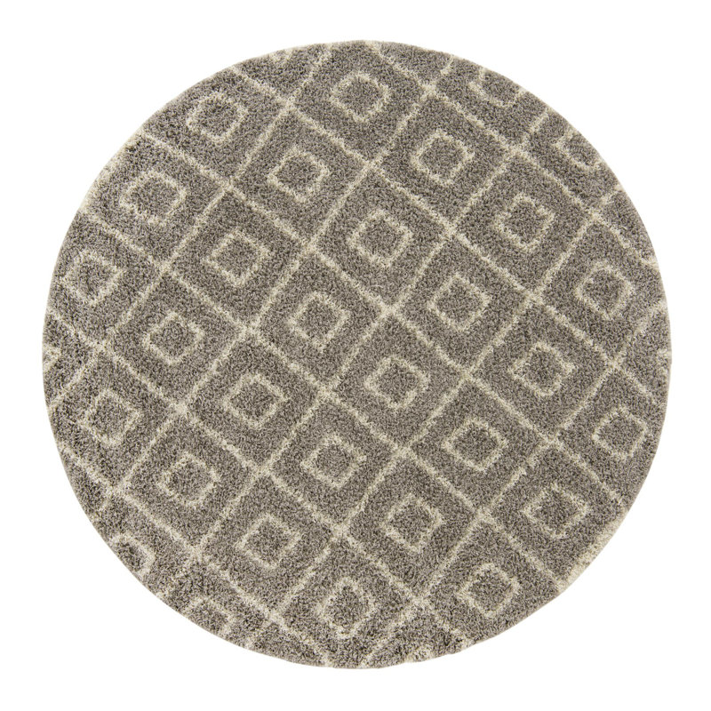 Azbill Geometric Indoor Rug, Round 7'10"
