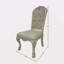 Ensemble de 2 chaises d'appoint en cuir synthétique, tissu et blanc os