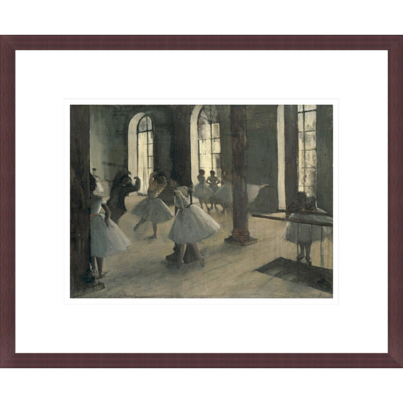 «La Répétition au foyer de la danse» par Edgar Degas, impression giclée encadrée, H 13,75 po x l 16,61 po