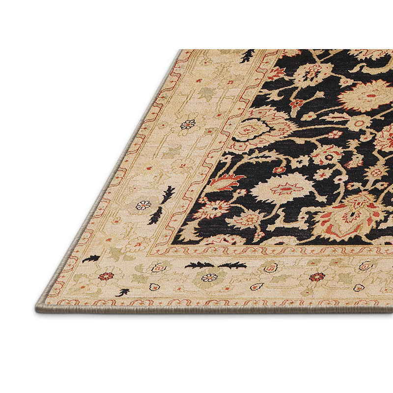 Tapis oriental beige / noir Effron, Rectangle 8 pi x 12 pi