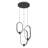 Saros Matte Black 3 Light Chandelier