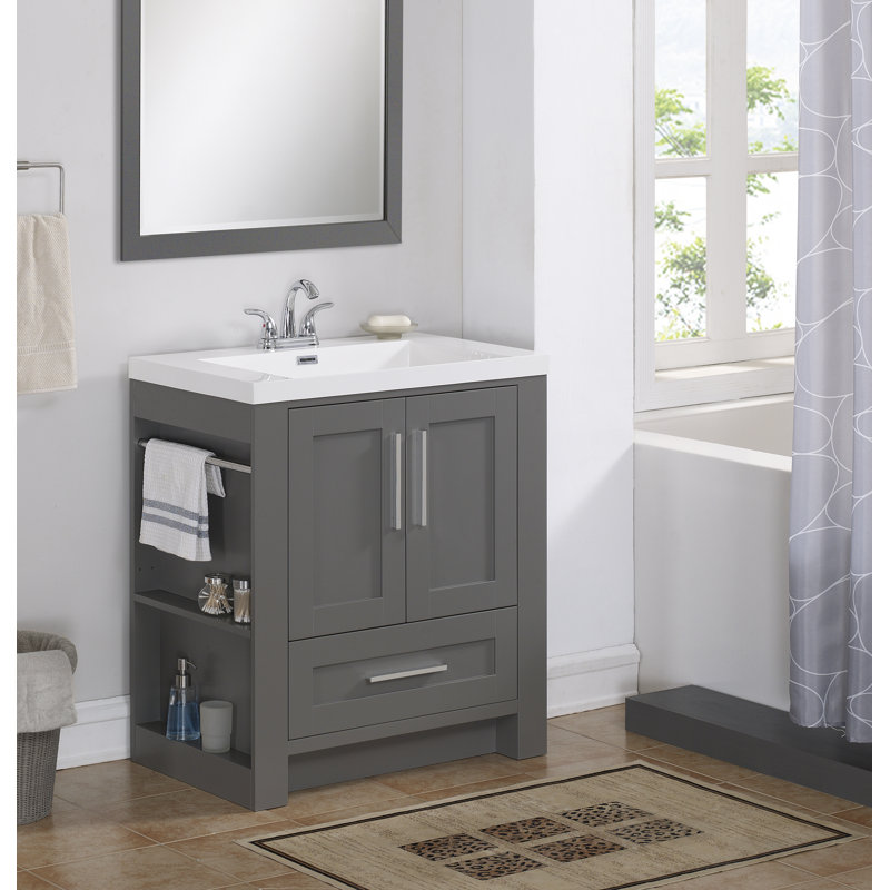 Ensemble de meuble-lavabo simple 30 po Durand, Gris