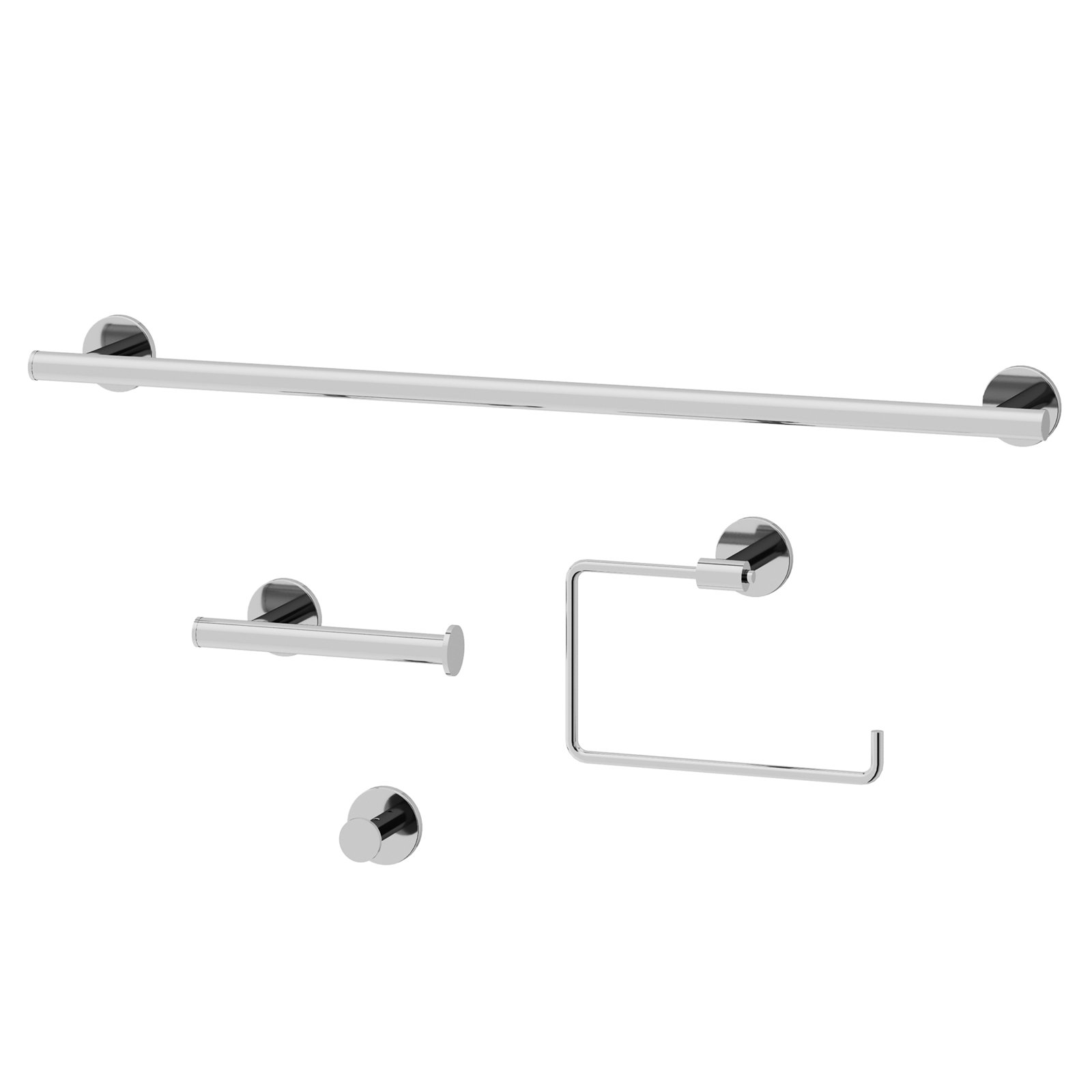 Elan 4-Piece Bathroom Hardware Set, Chrome
