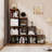 2 Compartment Storage Organizer, DIY Variable Stackable Wood And Metal Cube Shelves, Brown