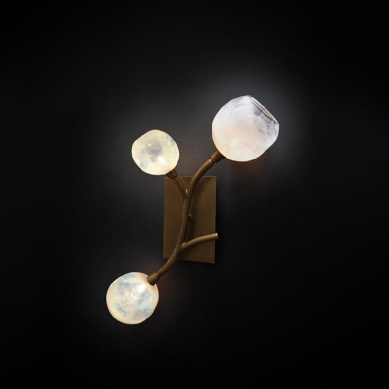 Lucia 3 - Light Wallchiere, Antique Bronze, Smoke