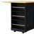 Large Rolling Kitchen Island With Drop Leaf, Power Outlet, Internal Storage Racks, 5 Open Side Racks, 2 Drawers, An Adjustable Shelf-1805793454