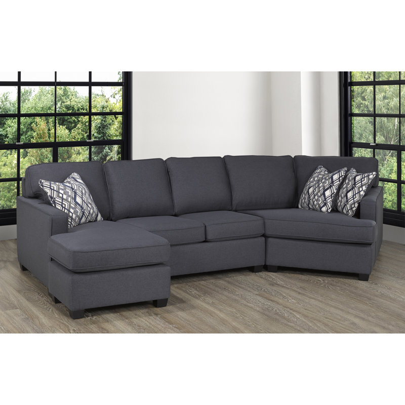 Canapé modulaire réversible de 133 po de largeur, Ombre 100% polyester