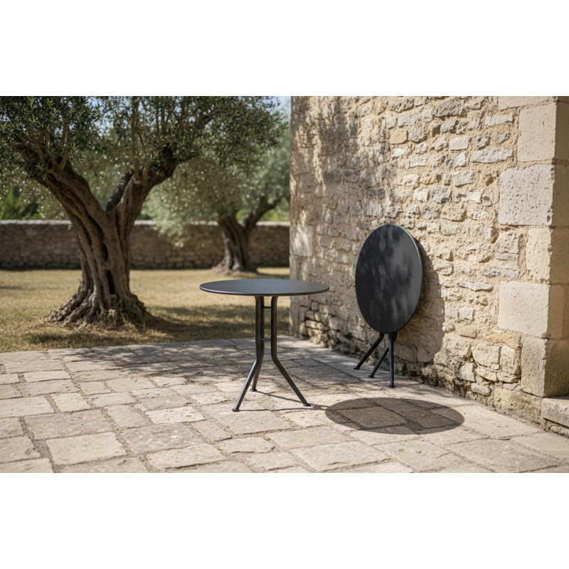 Bolto Tall Folding Table Steel Outdoor Standing Table with Foldable Design for Patio Garden and Events