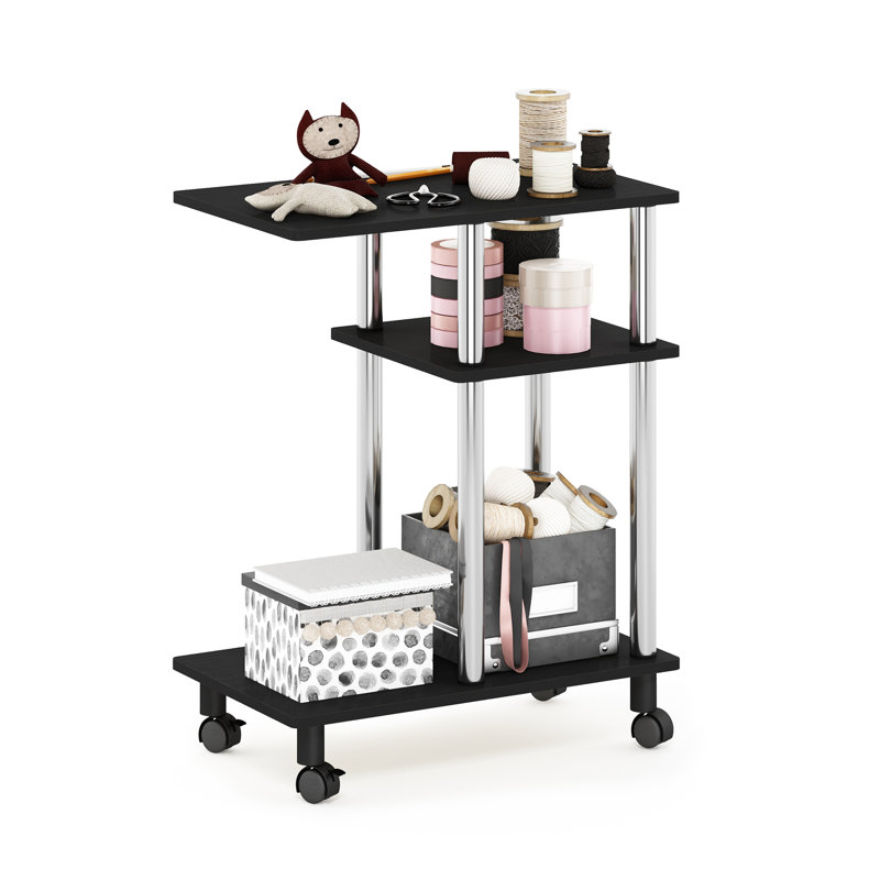 Elysant Plastic / Acrylic Bathroom Shelves, Americano/Stainless Steel