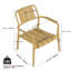 Ensemble de chaises de patio d'extérieur / d'intérieur 3 pièces, ensembles de patio en polypropylène résistants aux rayons UV et aux intempéries -839949401