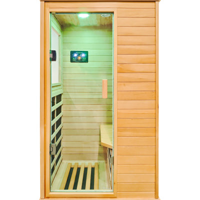 Single Infrared Room Crafted With Hemlock, 700x895x1565mm Size Configuration, 1200w Power Supply, 6 Resin Heating Panels, Music Arrangement Option, Ambient Sole Control Colorful Lights 3 - Meter
