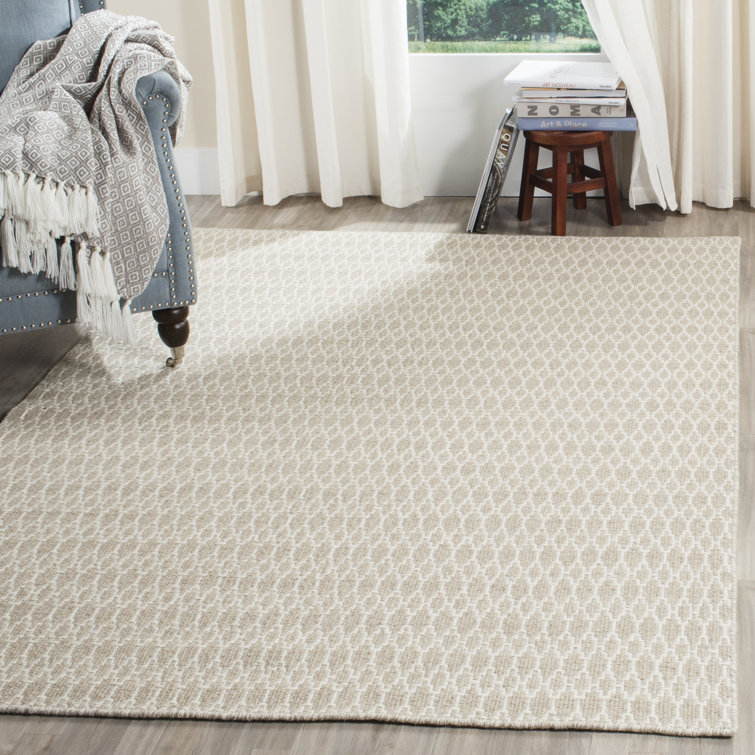 Tapis géométrique beige / ivoire Aniwa