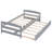 Gray Twin Size Platform Bed With Trundle - Bedroom Stability Assurance In Space Enhancement