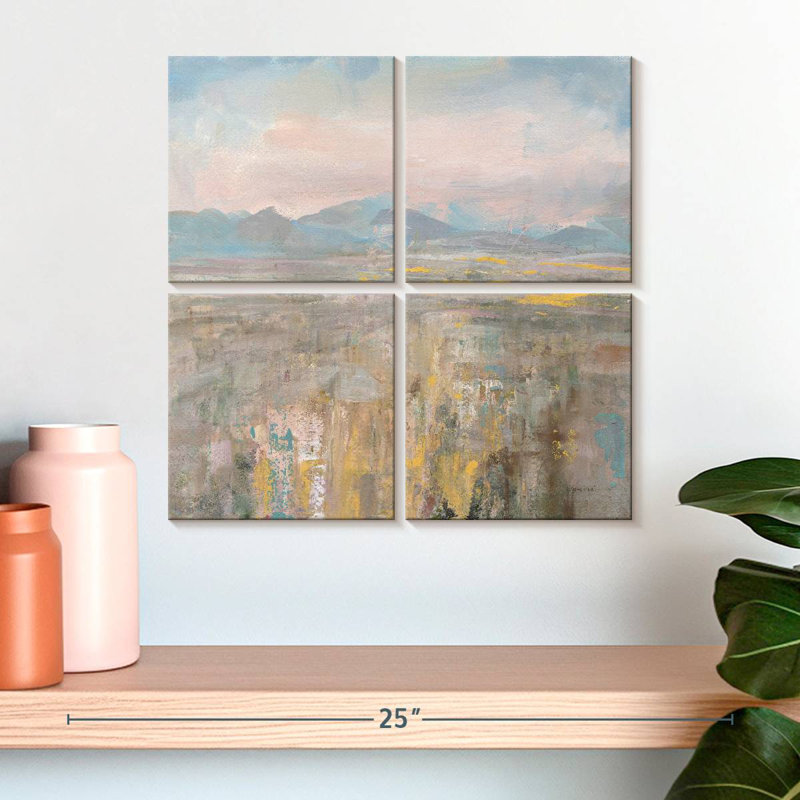 Distant Mountains, 18" H x 18" W