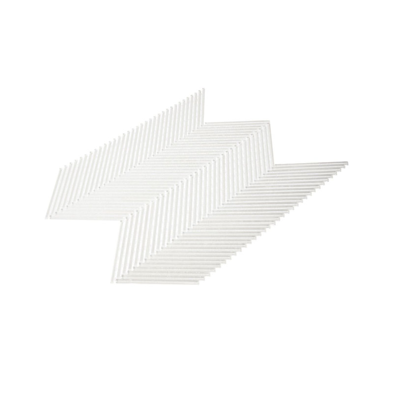 Ramfield 12-in. x 12-in. Herringbone Look Polished Glass Wall Mosaic Tile, Cotta