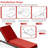 Outdoor 4'' Chaise Lounge Cushions Lounge Chair Cushions 26" W X 80" L-423027266-408104543-408150296