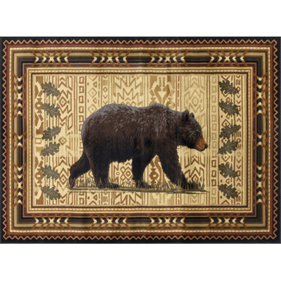 Black Lodge Area Rug - 2 Ft. 7 In. X 7 Ft. 3 In.