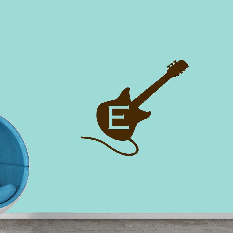 Adhésif décoratif guitare personnalisée, Oui, Brun chocolat