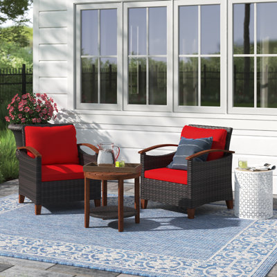 Abbigal 2 - Person Patio Conversation Sets with Cushions