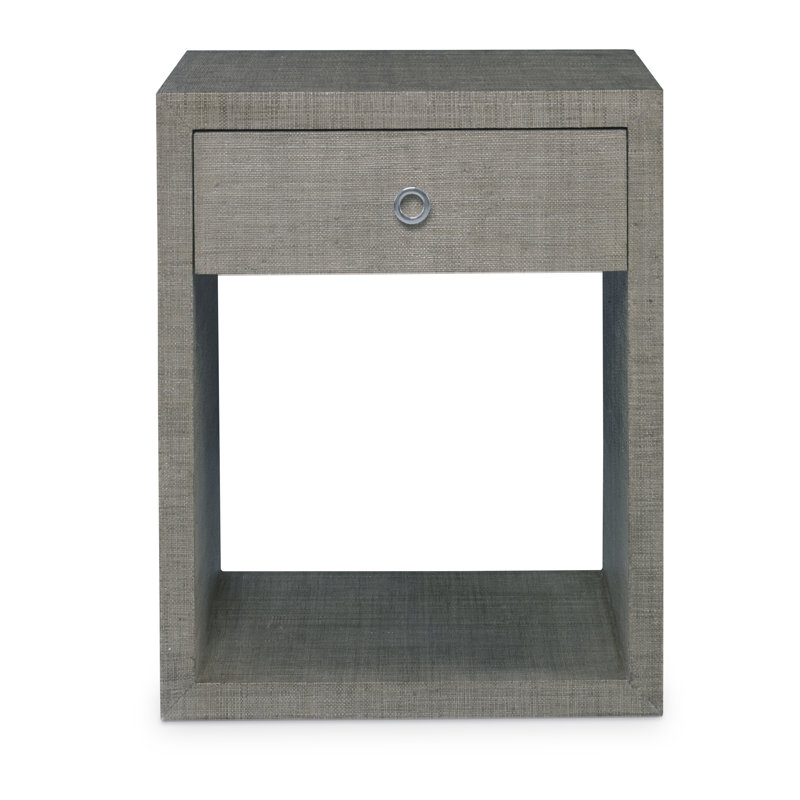 Caribe 1 - Drawer Solid Wood Nightstand, French Gray