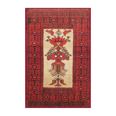 Tapis traditionnel rouge / beige Kunigunde