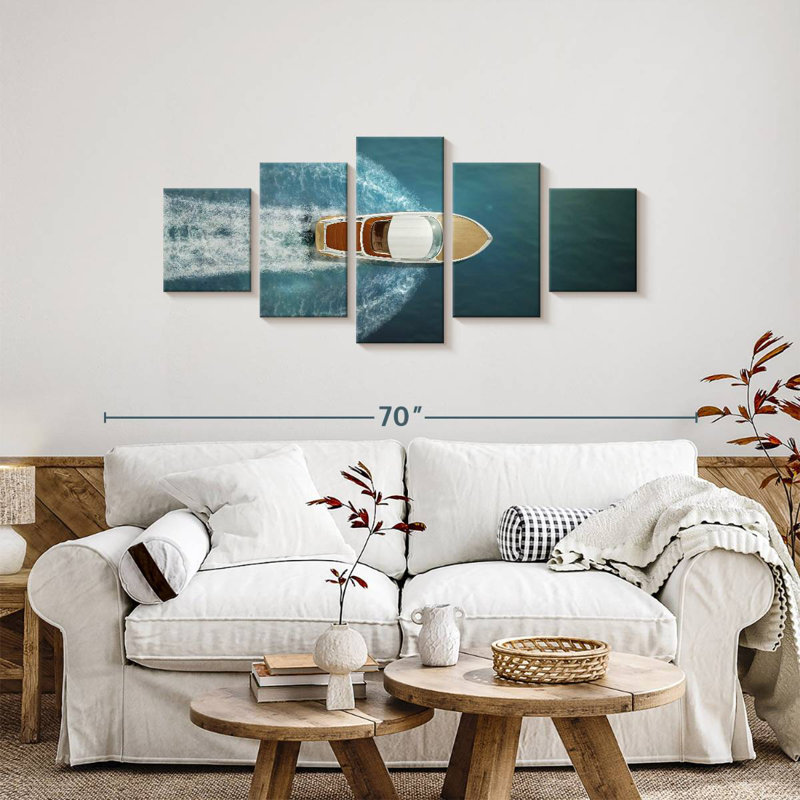 Boat Ocean, 24" H x 55" W