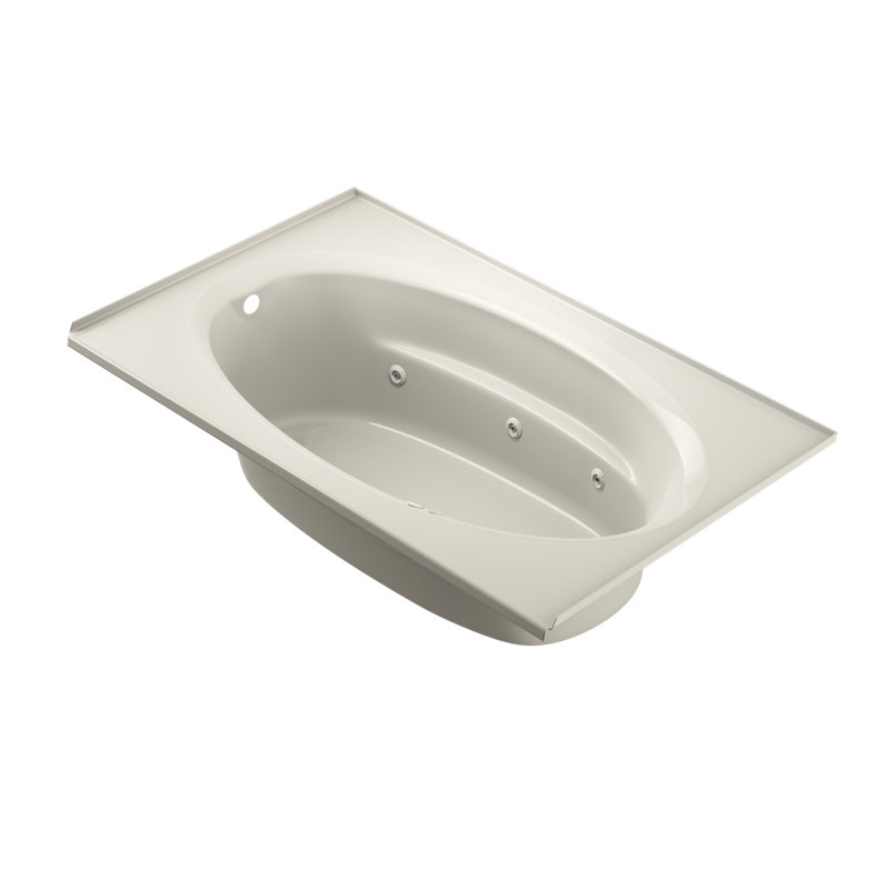 Signature® 72" x 42" Drop In Bathtub, Oyster, Left, Yes