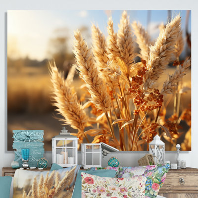 Beige herbes champêtre I - décoration murale paysages