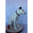 Jack Russel Terrier Dog Bronze Statue -  Size: 25"L X 11"W X 26"H.