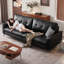 Canapé modulaire noir en similicuir-129020794