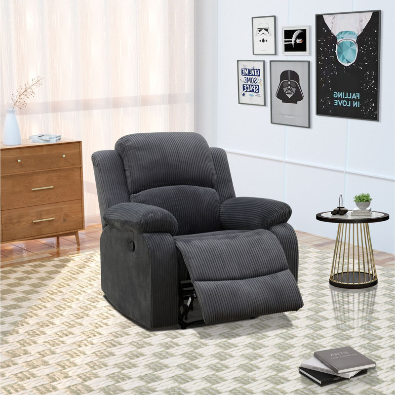 Fauteuil inclinable souple, Mélange de coton gris