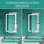 Pharmacie à DEL sans cadre avec miroir - 3 tablettes réglables, disponible en l 24 po x H 36 po et l 20 po x H 36 po-1683209749-1684250971